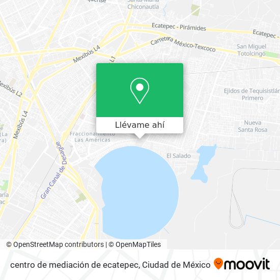 Mapa de centro de mediación de ecatepec