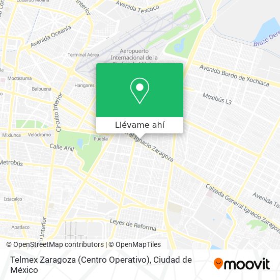 Mapa de Telmex Zaragoza (Centro Operativo)