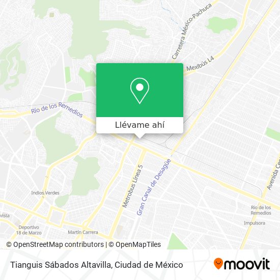 Mapa de Tianguis Sábados Altavilla