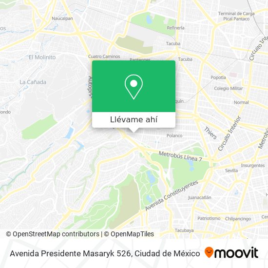 Mapa de Avenida Presidente Masaryk 526