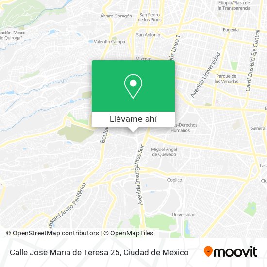 Mapa de Calle José María de Teresa 25