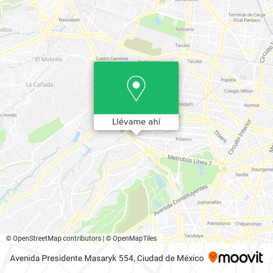 Mapa de Avenida Presidente Masaryk 554