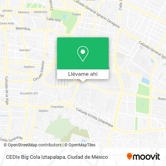 Mapa de CEDIs Big Cola Iztapalapa