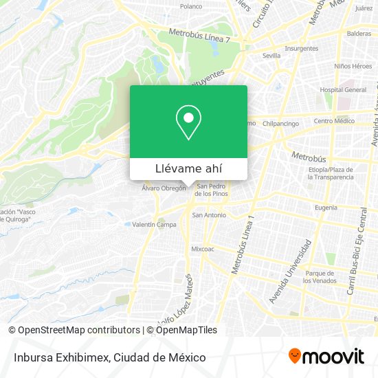 Mapa de Inbursa Exhibimex