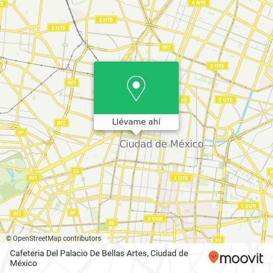 Mapa de Cafeteria Del Palacio De Bellas Artes