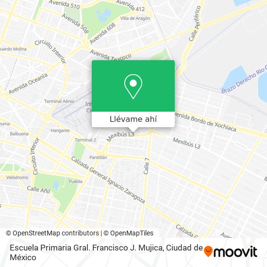 Mapa de Escuela Primaria Gral. Francisco J. Mujica
