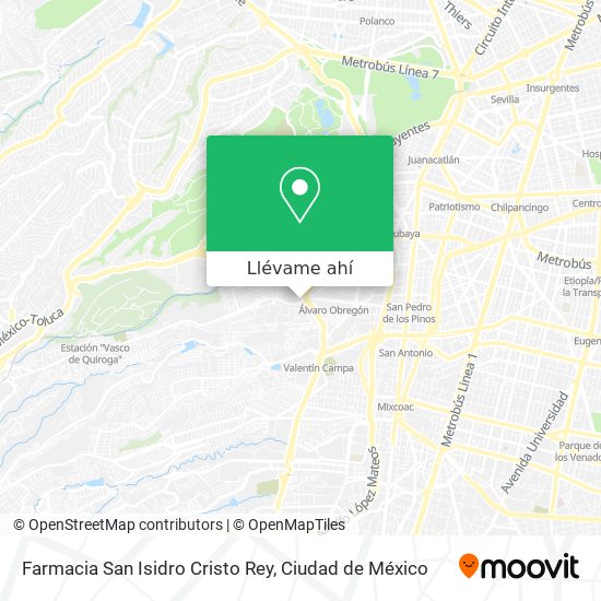 Mapa de Farmacia San Isidro Cristo Rey