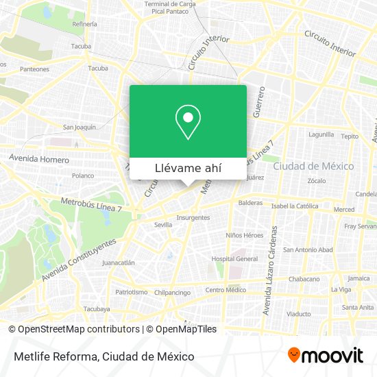 Mapa de Metlife Reforma