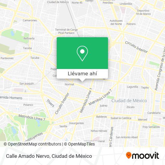 Mapa de Calle Amado Nervo