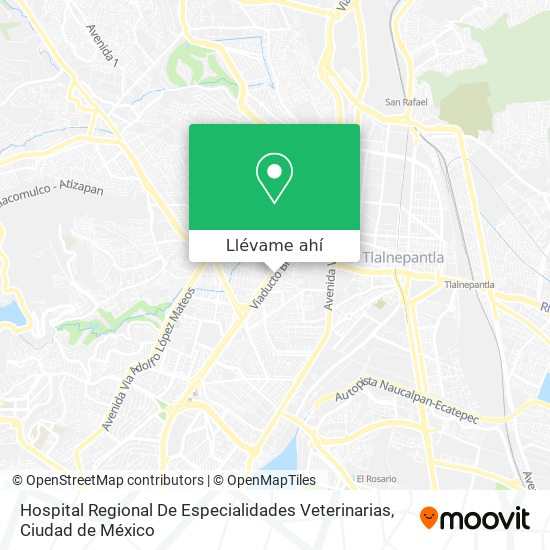 Mapa de Hospital Regional De Especialidades Veterinarias