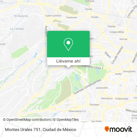 Mapa de Montes Urales 751