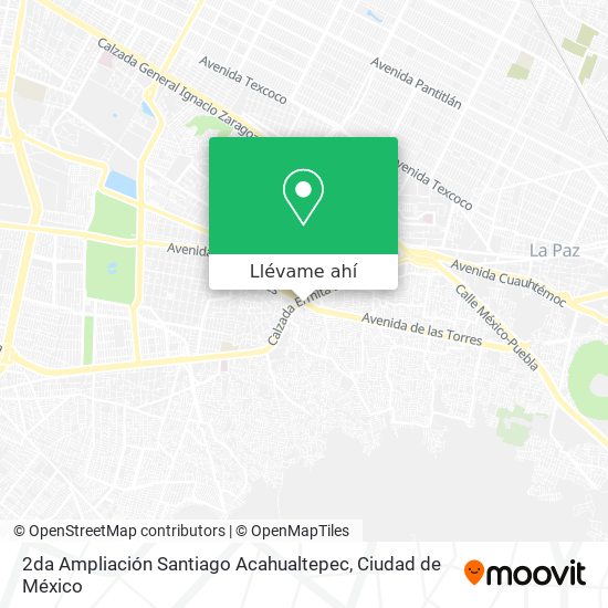 Mapa de 2da Ampliación Santiago Acahualtepec