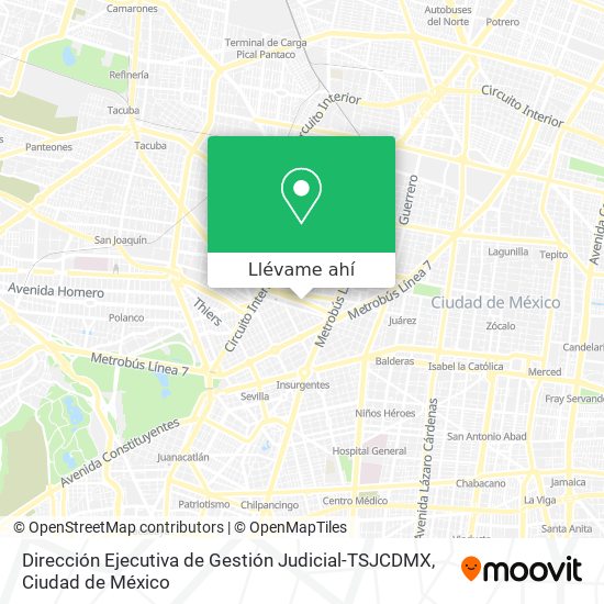 Mapa de Dirección Ejecutiva de Gestión Judicial-TSJCDMX