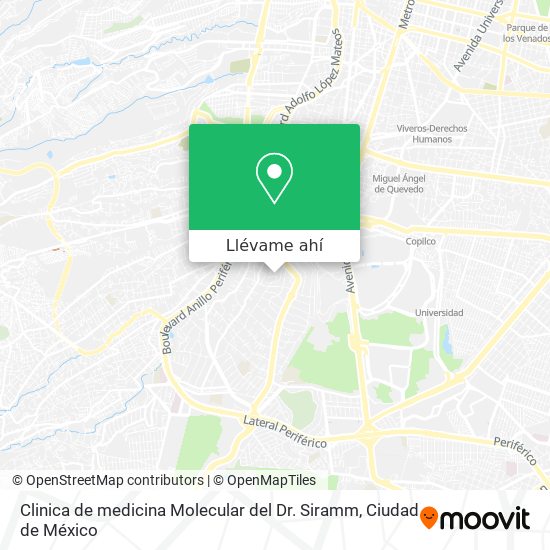 Mapa de Clinica de medicina Molecular del Dr. Siramm