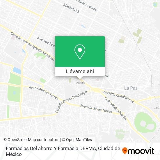 Mapa de Farmacias Del ahorro Y Farmacia DERMA