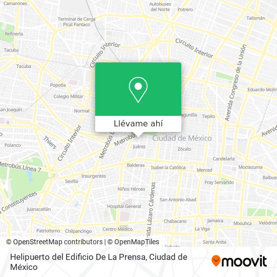 Mapa de Helipuerto del Edificio De La Prensa