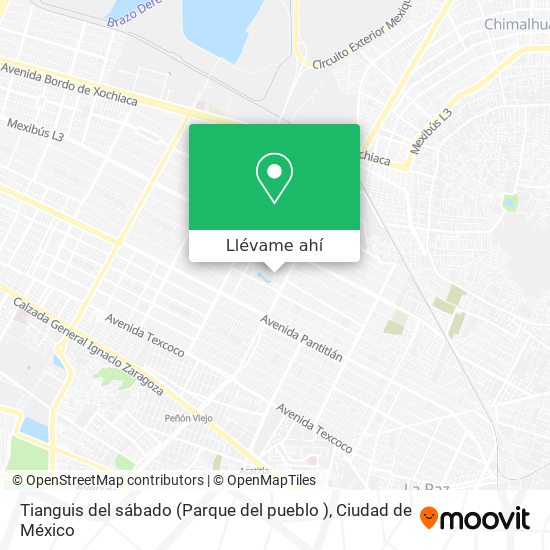 Mapa de Tianguis del sábado  (Parque del pueblo )