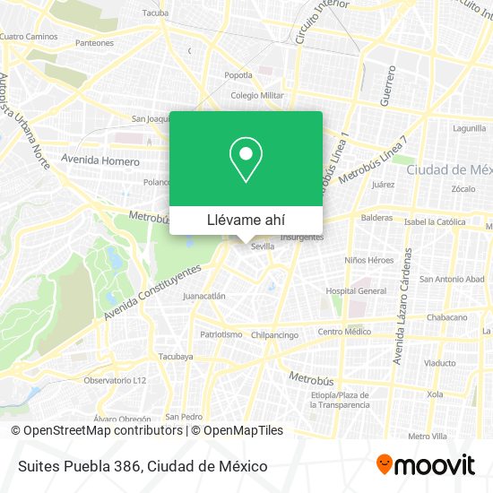 Mapa de Suites Puebla 386