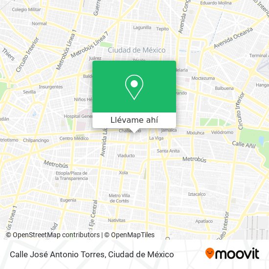 Mapa de Calle José Antonio Torres