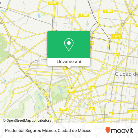 Mapa de Prudential Seguros México