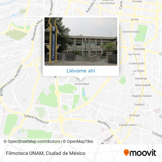 Mapa de Filmoteca UNAM