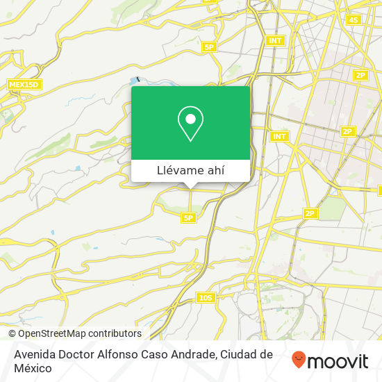 Mapa de Avenida Doctor Alfonso Caso Andrade