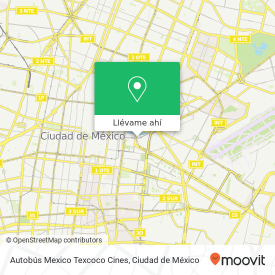 Mapa de Autobús Mexico Texcoco Cines