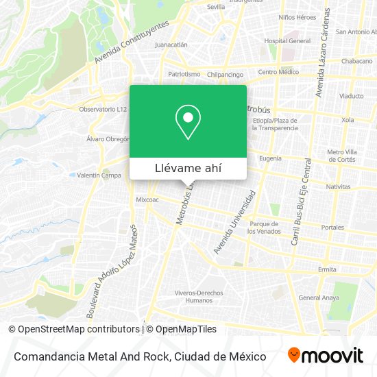 Cómo llegar a Comandancia Metal And Rock en Miguel Hidalgo en Autobús o  Metro?