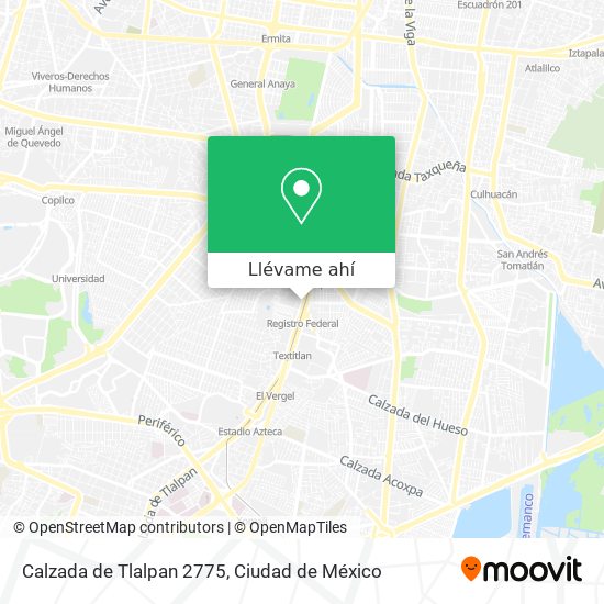 Mapa de Calzada de Tlalpan 2775