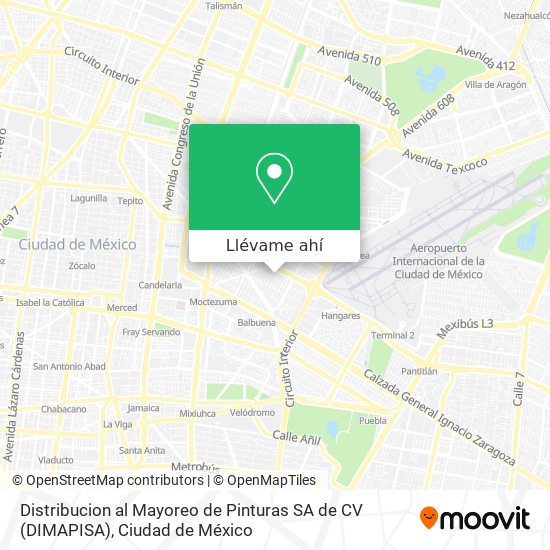Mapa de Distribucion al Mayoreo de Pinturas SA de CV (DIMAPISA)