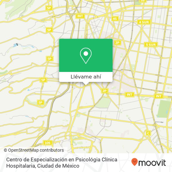 Mapa de Centro de Especialización en  Psicológia Clínica Hospitalaria