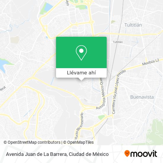 Mapa de Avenida Juan de La Barrera