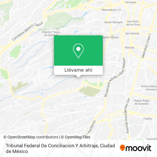 Mapa de Tribunal Federal De Conciliacion Y Arbitraje