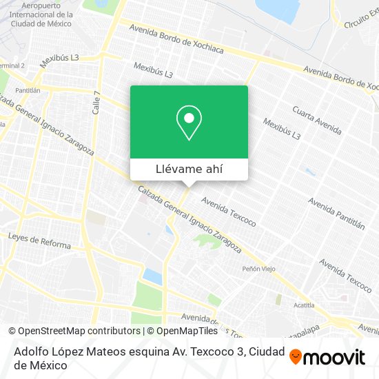 Mapa de Adolfo López Mateos esquina Av. Texcoco 3