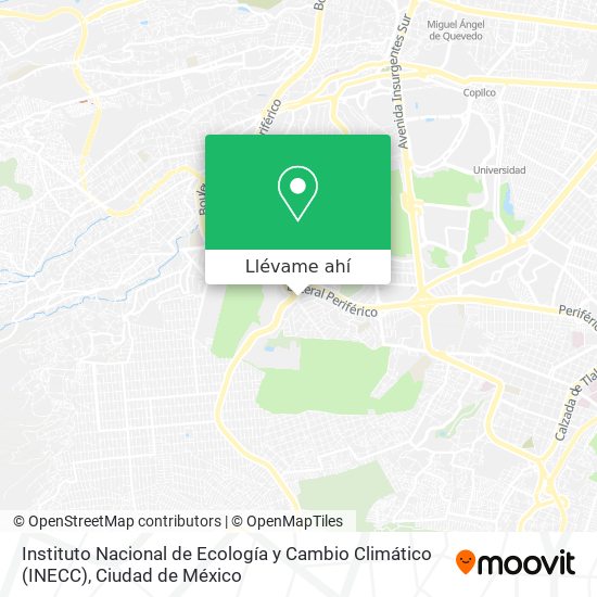 Mapa de Instituto Nacional de Ecología y Cambio Climático (INECC)