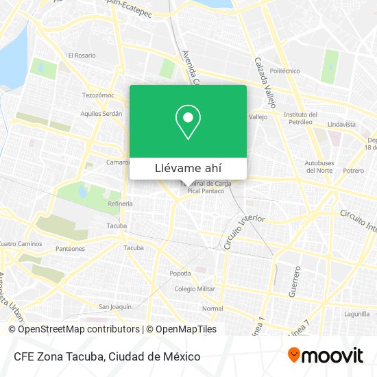 Mapa de CFE Zona Tacuba
