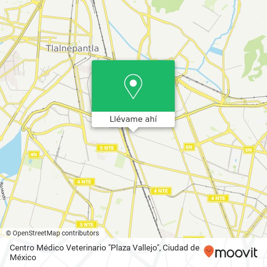 Mapa de Centro Médico Veterinario "Plaza Vallejo"