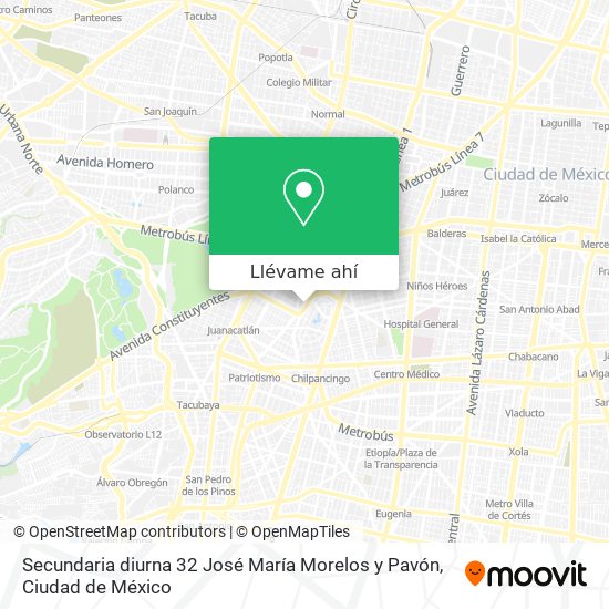 Mapa de Secundaria diurna 32 José María Morelos y Pavón