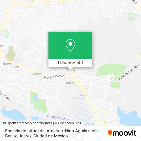 Cómo llegar a Escuela de futbol del America. Nido Águila sede Benito Juarez  en Iztapalapa en Autobús o Metro?