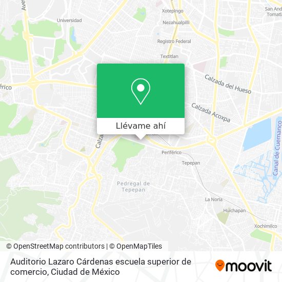 Mapa de Auditorio Lazaro Cárdenas escuela superior de comercio