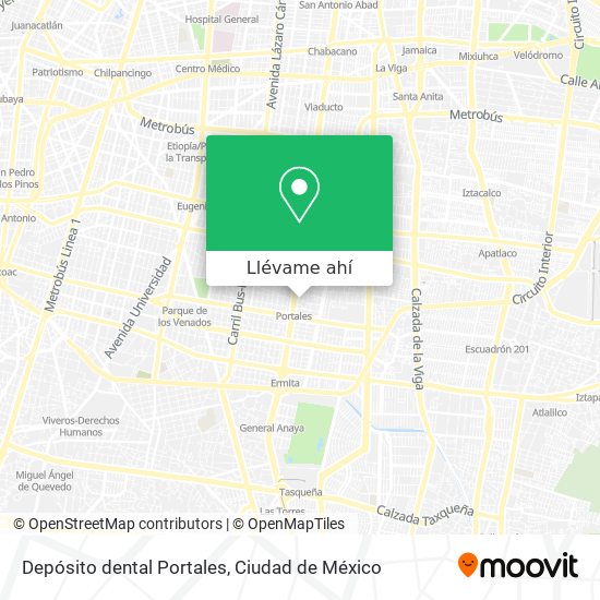 Mapa de Depósito dental Portales
