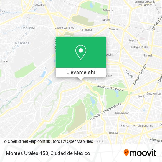 Mapa de Montes Urales 450