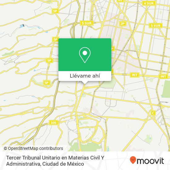 Mapa de Tercer Tribunal Unitario en Materias Civil Y Administrativa