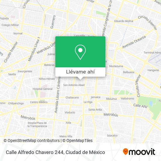 Mapa de Calle Alfredo Chavero 244