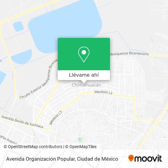 Mapa de Avenida Organización Popular