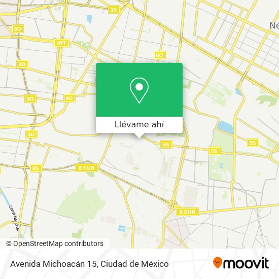 Mapa de Avenida Michoacán 15