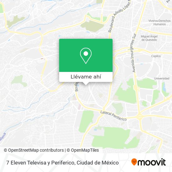 Mapa de 7 Eleven Televisa y Periferico