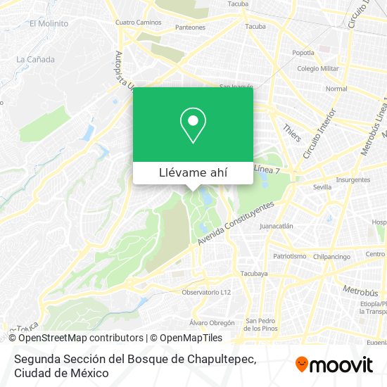 Cómo llegar a Segunda Sección del Bosque de Chapultepec en Naucalpan De  Juárez en Autobús o Metro?