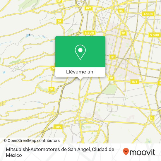 Mapa de Mitsubishi-Automotores de San Angel