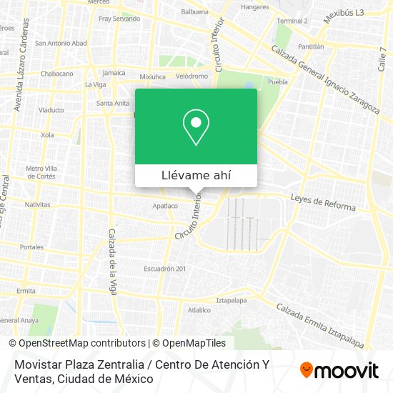 Mapa de Movistar Plaza Zentralia / Centro De Atención Y Ventas